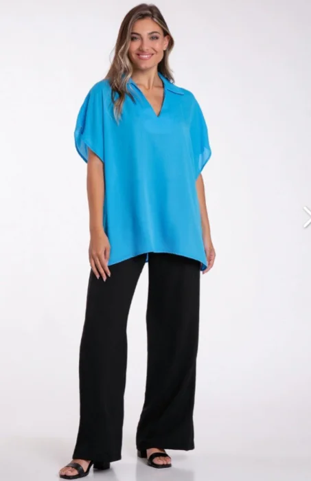 I780- Blusa de Gasa con Cuello