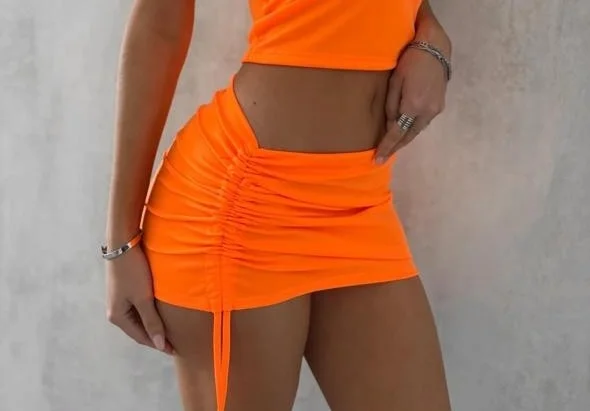 Pollera Frunce Fluor