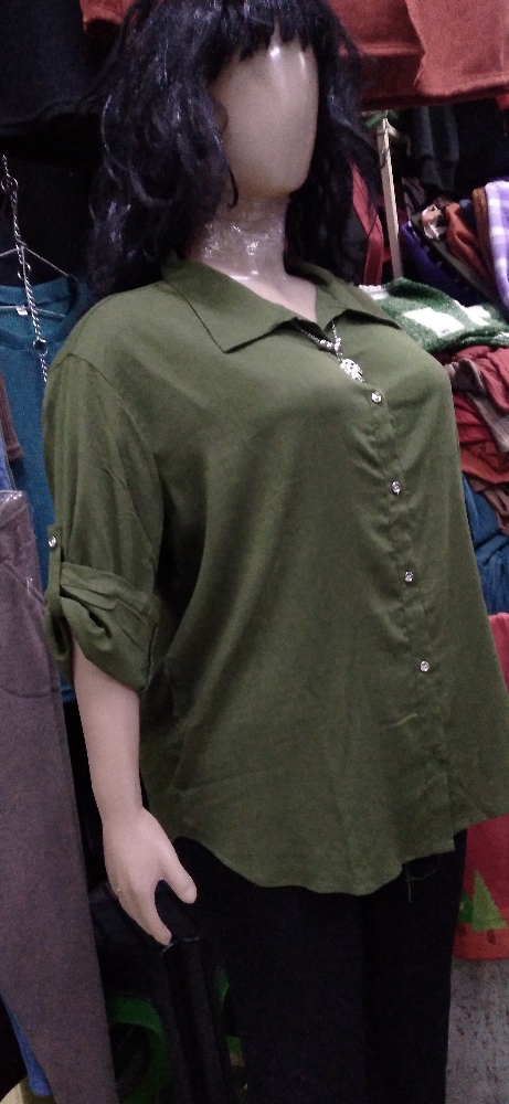 Camisa Lino Manga 3/4 Talles Especiales - Imagen 2