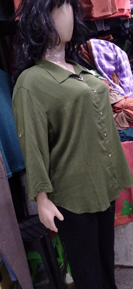 Camisa Lino Manga 3/4 Talles Especiales - Imagen 3