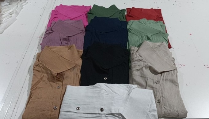 Camisa Lino Manga 3/4 Talles Especiales - Imagen 5