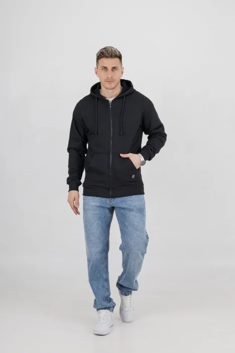 Campera Rustico Negro, Azul y Truffa Hombre