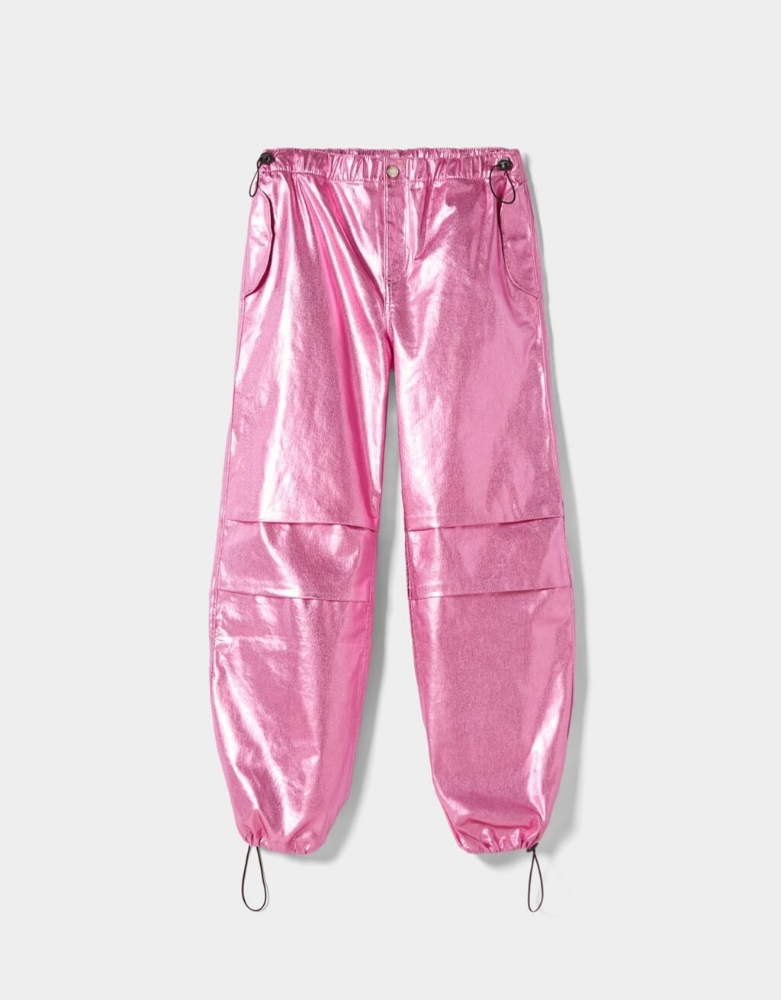 Jogger Metalisado Tela Importado. - Imagen 2