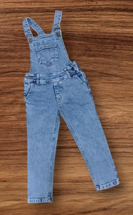 Jardinero Unisex  Jeans Premium Celeste Arenado
