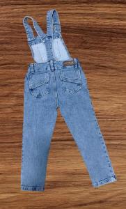 Jardinero Unisex  Jeans Premium Celeste Arenado - Miniatura 2