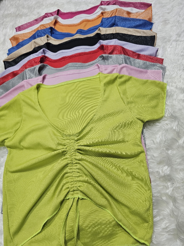 Remera Frunce Foil - Imagen 2