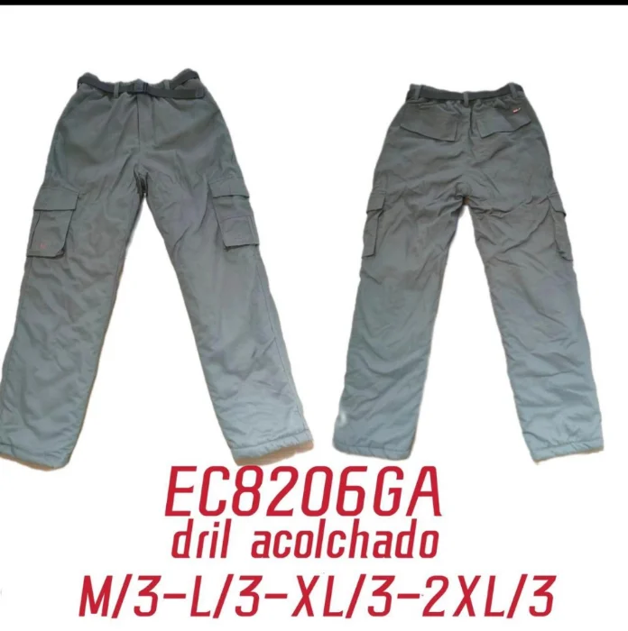 Cargo Frizado Gabardina Elt Pantalón Termico Unisex Hombre