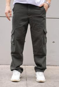 Pantalón Cargo Baggy Recto de Gabardina
