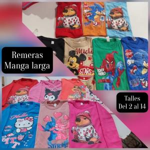 Remeras Manga Larga Nene y Nena