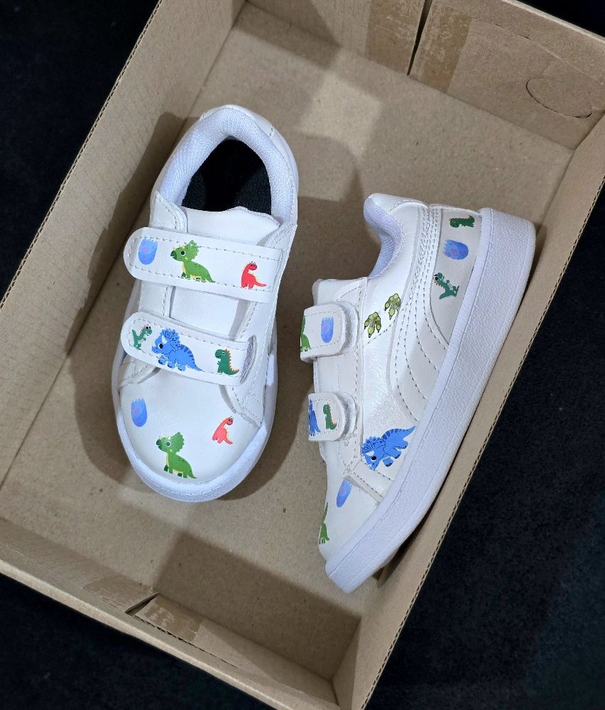 Zapatillas Kids Dinosaurios Divertidos Calce Fácil con Abrojo Livianas Tendencia - Imagen 4