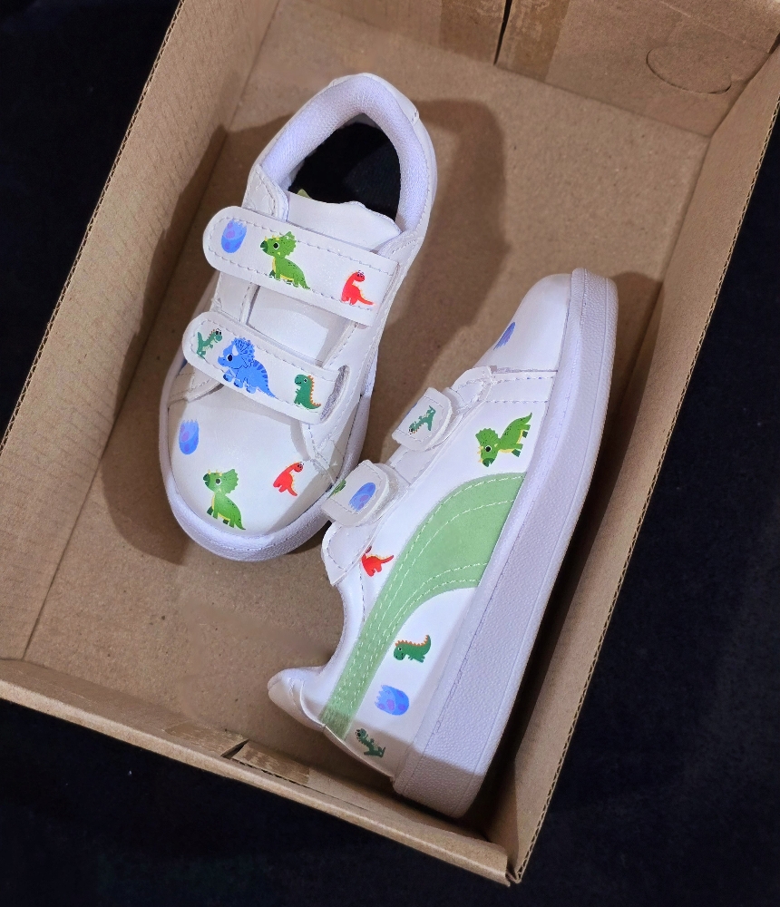 Zapatillas Kids Dinosaurios Divertidos Calce Fácil con Abrojo Livianas Tendencia - Imagen 2