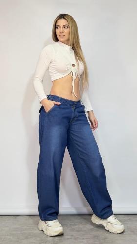 Jean Baggy Celeste con y sin Regulador Dama