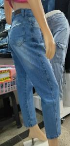 Pantalon Mom Azul Localizado con Roturas - Miniatura 2