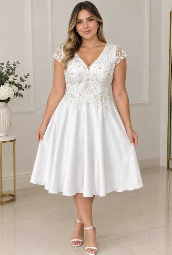 Vestidos 3/4 de Dama Talla Especial - Imagen 2