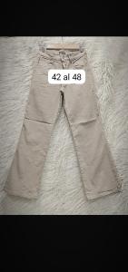 Wide Leg Gabardina Elastizada de Dama Kaki