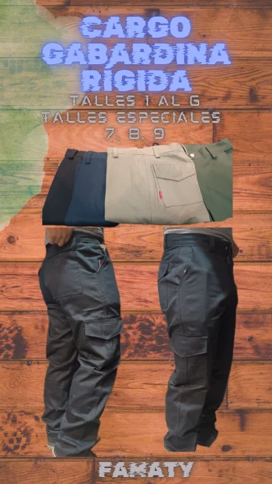 Cargo Gabardina Rígida, Pantalón