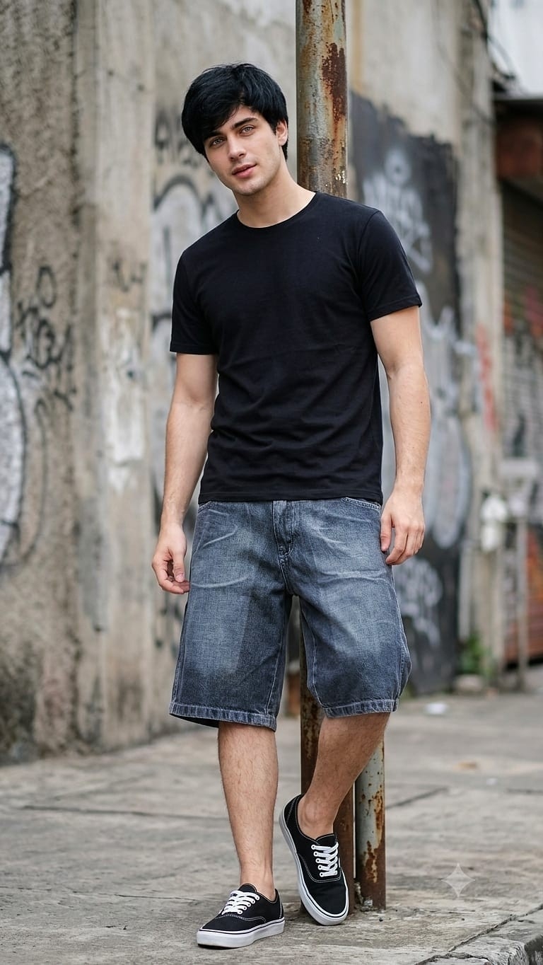 Bermuda Jean Baggy Chilenos Surtidos Hombre - Imagen 2