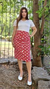 Pollera Recta de Gabardina