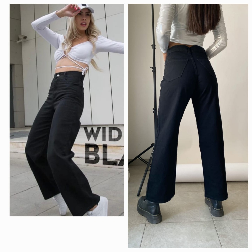 Wide Negro Semi Elastizado de Dama - Imagen 3