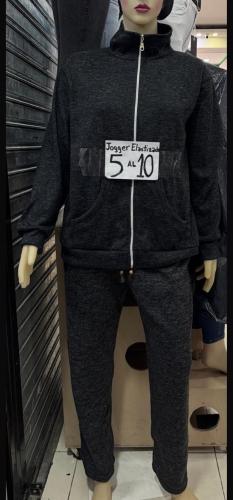 Conjunto Lanilla Jogger Elastizado Campera +pantalon Rectos