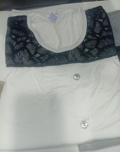 Remera Modal Encaje Botones Colores Dama - Miniatura 5
