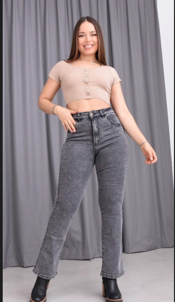 Jean Oxford Gris Mujer Elastizado - Imagen 4