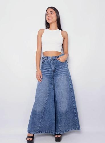 Premiun Jean Maxi Palazo Celeste Regulador Dama