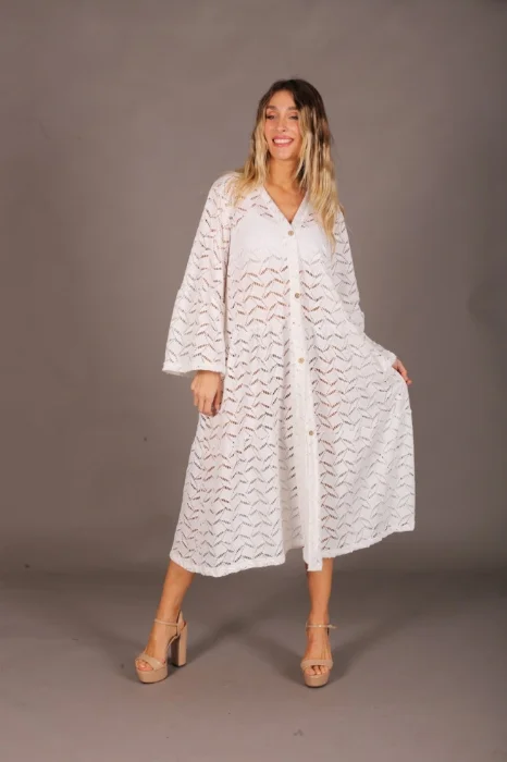 Kimono Crochet - Hojas