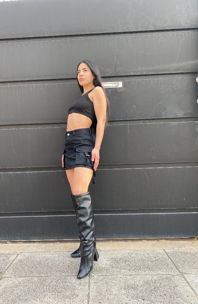 Pollera Cargo Hebilla Black - Imagen 6