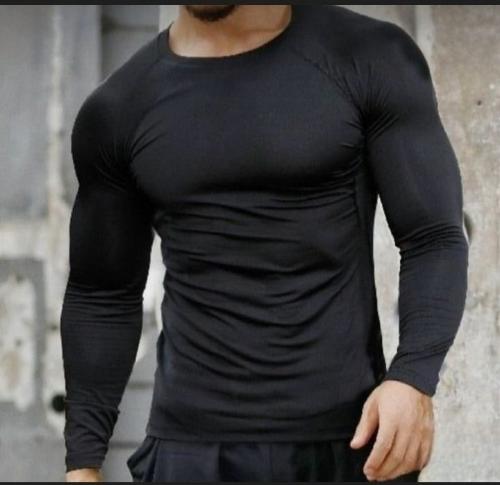 Camiseta Térmica Hombre Negro y Blanco