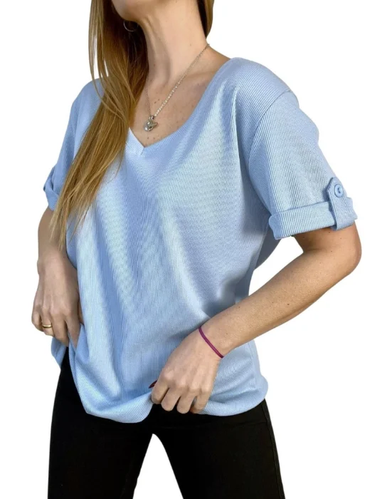 Remera de Wafle con Botón