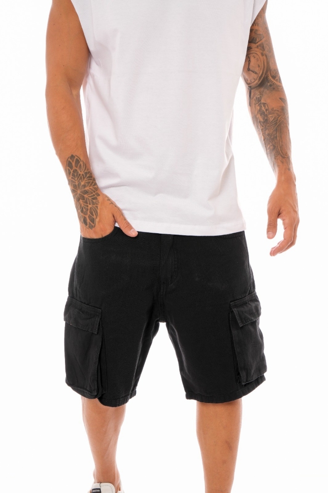 Bermuda de Gabardina Cargo - Imagen 3