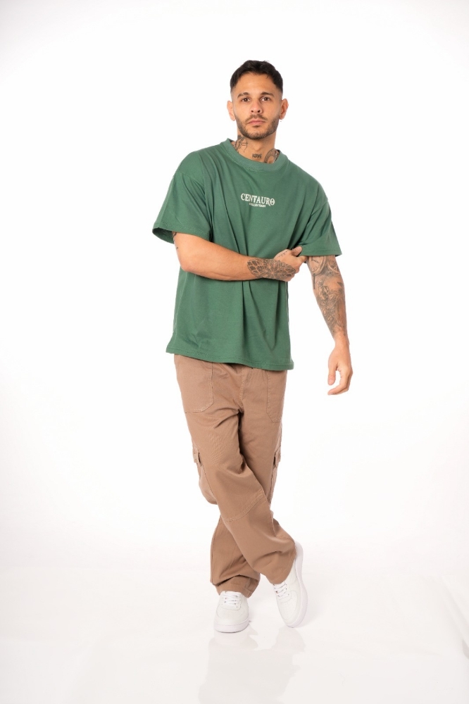 Baggy Cargo con Elástico Gabardina - Imagen 2