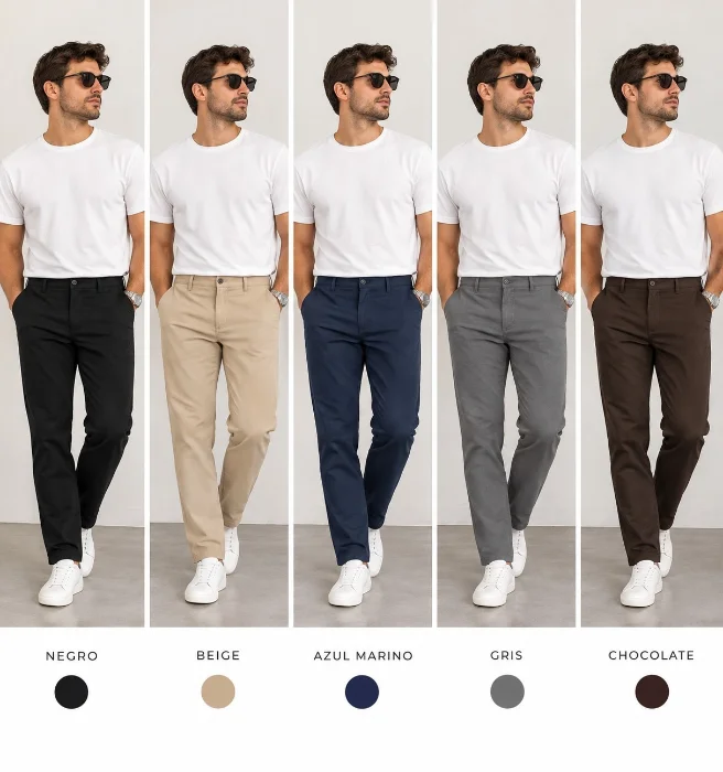 Pantalones Corte Chino