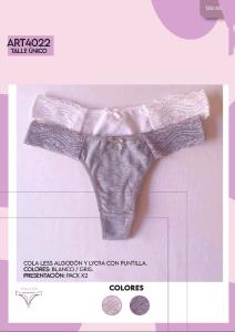 Colaless Algodón con Laycra con Puntilla (meraki Art. 4022)
