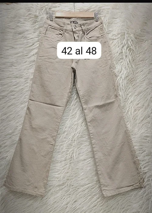 Wide Leg Gabardina Elastizado Kaki