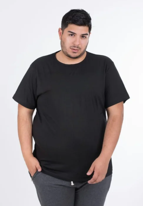 Remera Lisa Algodón Peinado Talle Especial
