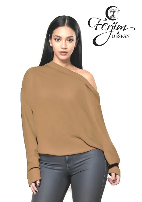 Blusa Dama Cuello Bote