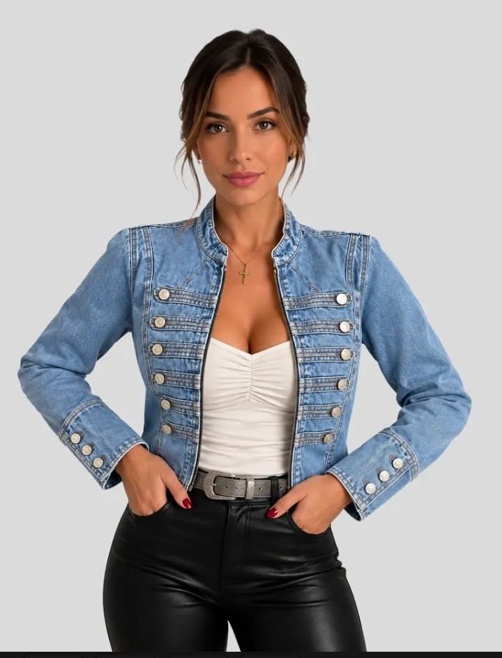 Campera Jean Napoleón Chamarra Rígido - Imagen 3