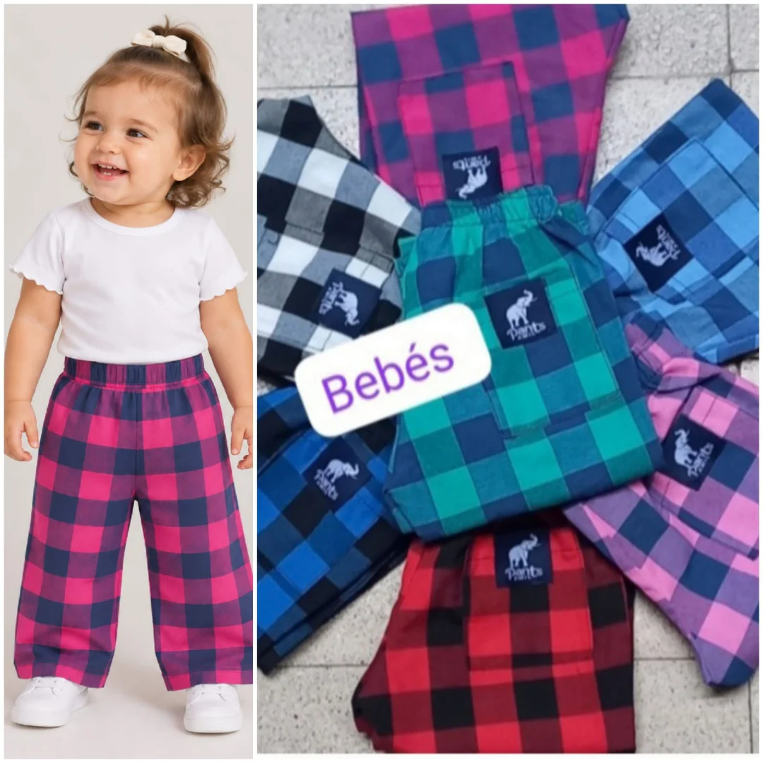 Pantalones Poplin Bebés Verano Unisex - Imagen 3