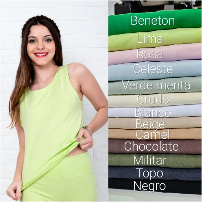 Musculosa de Algodón con Lycra