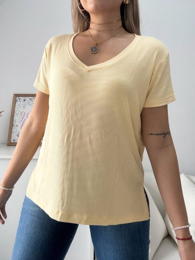 Remera Amplia Cuello V - Imagen 4