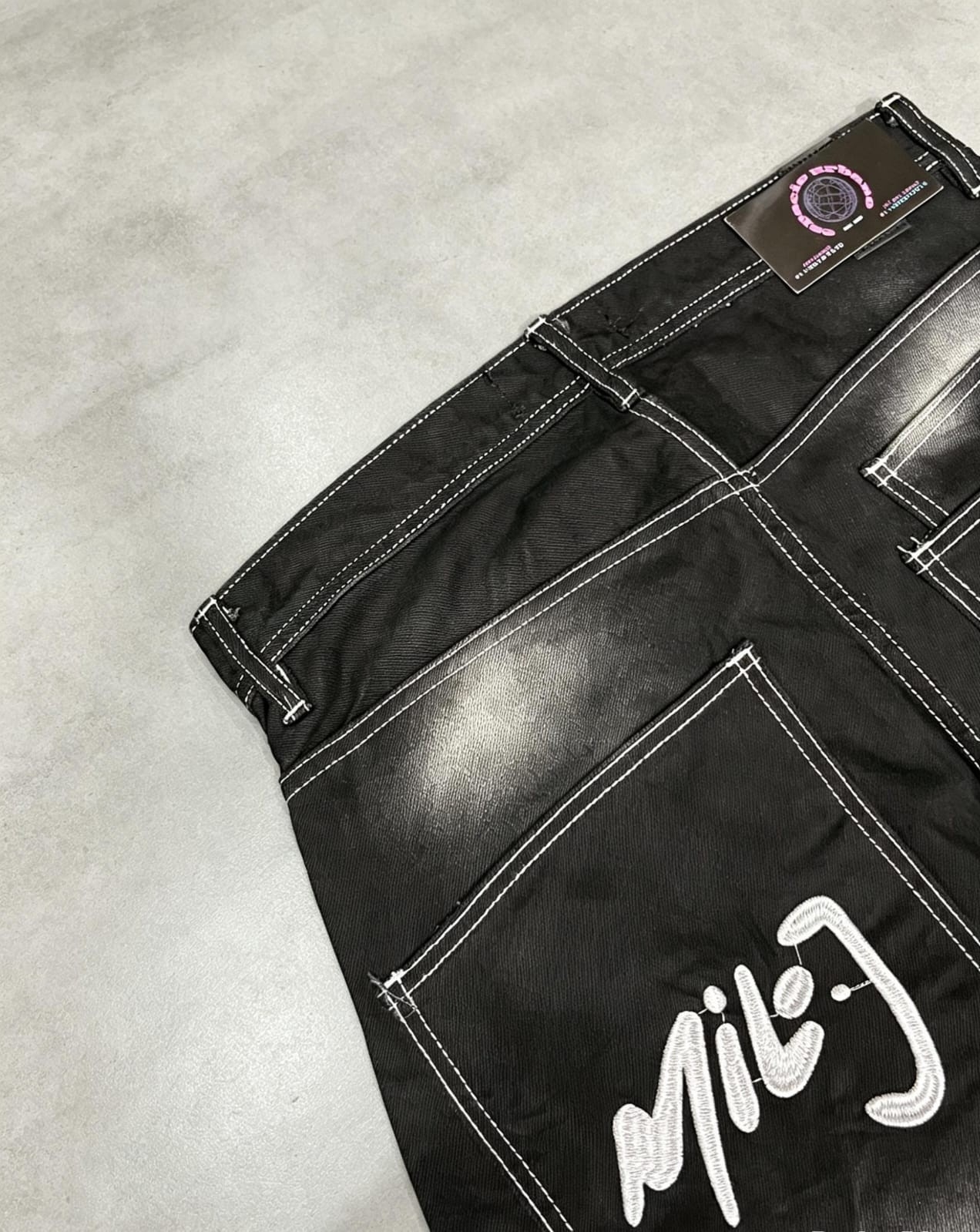 Pantalon Bagui Jean Bordado - Imagen 2