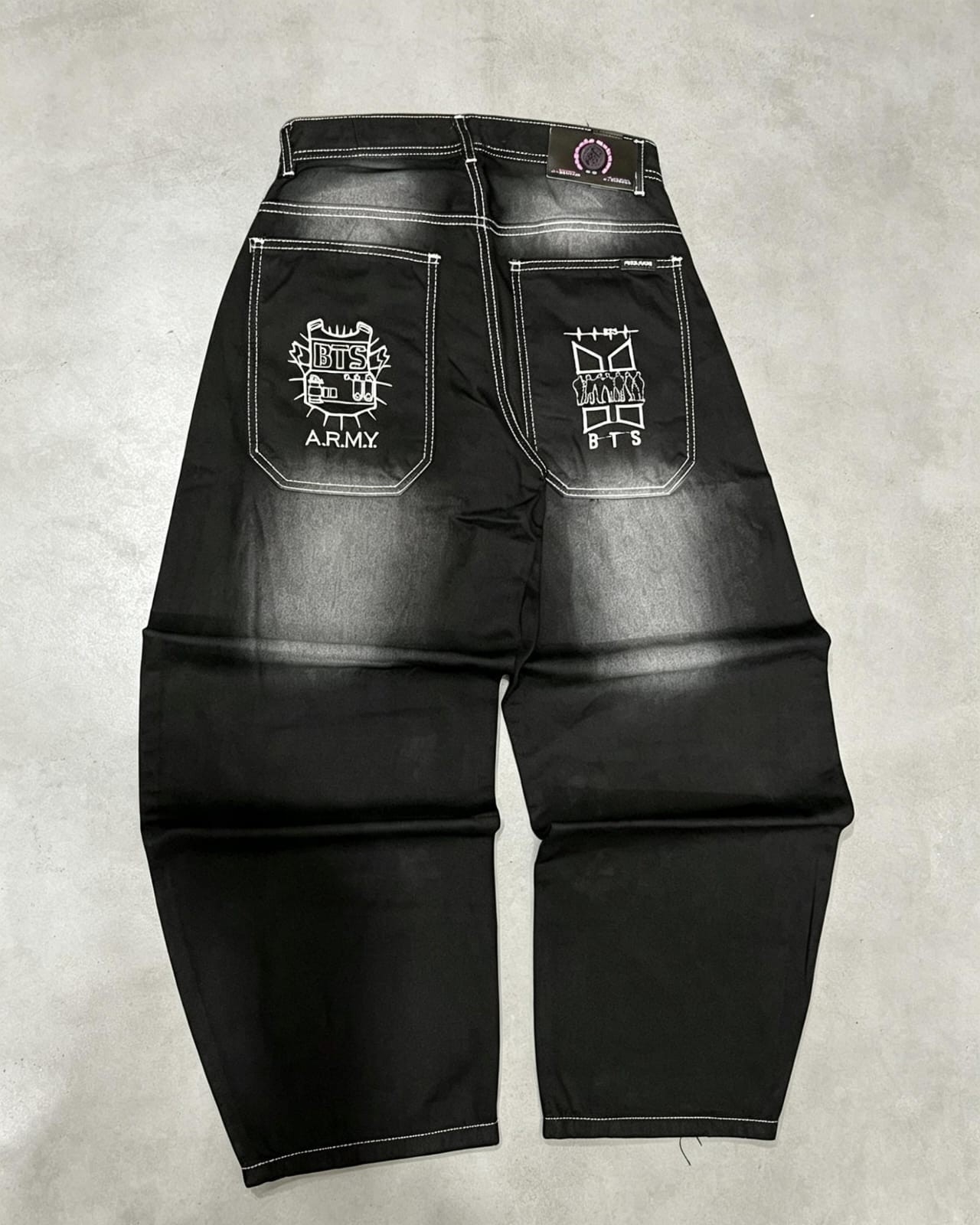 Pantalon Bagui Jean Bordado - Imagen 3
