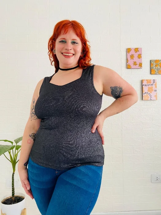 Musculosa Cuello Espejo