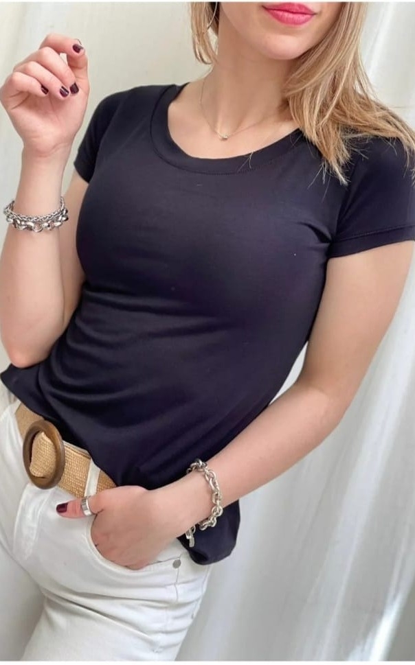 Remera Basica - Talles Reales - Modal Viscosa - Imagen 1