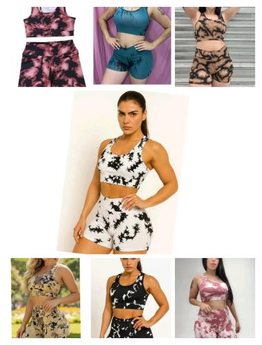 Conjunto Deportivo Top y Shorts Lycra Sublimadas