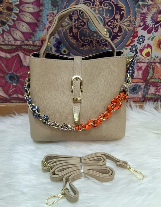 Carterita Morral de Cuero Pu con Tira y Cadena Desmontable
