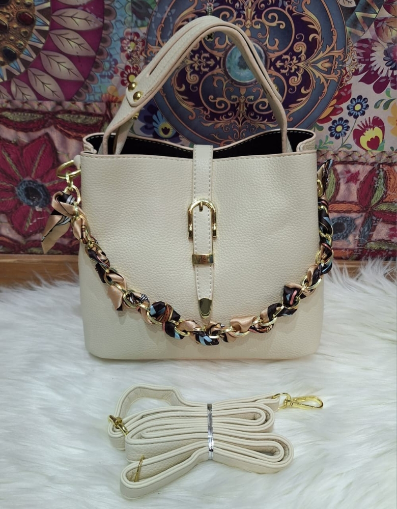Carterita Morral de Cuero Pu con Tira y Cadena Desmontable - Imagen 3