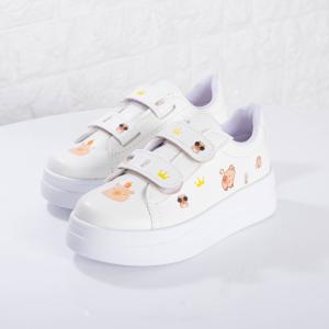 Zapatillas Capibara Infantiles Blancas Niñas Nenas Abrojo Suela Rosa Lila Cómoda Moda - Miniatura 4